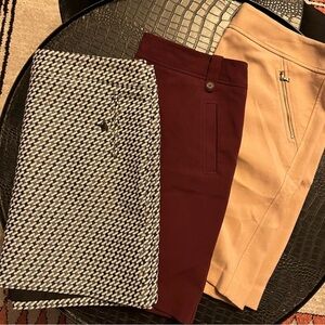 LOFT Maroon Skirt with Button Front Pockets - SZ 14